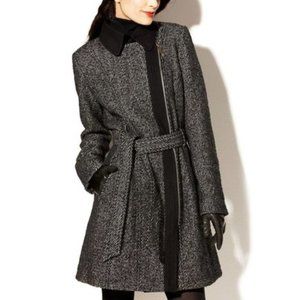 Vince Camuto Belted Herringbone Coat